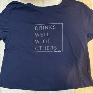 Navy Graphic Tee - Drinks Well With Others